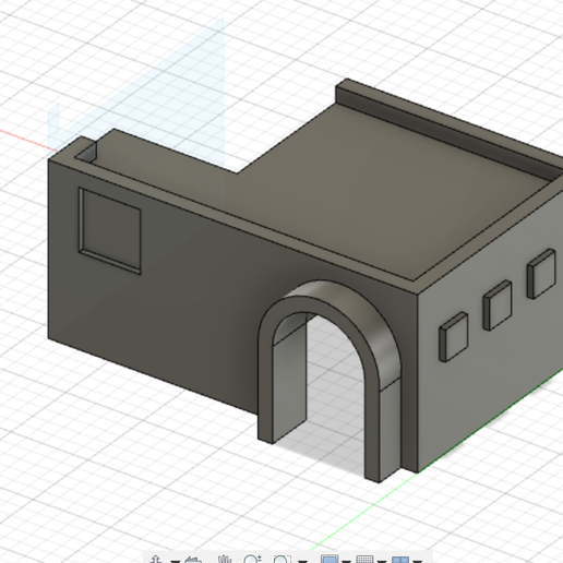 open top building - 3D model önizlemesi