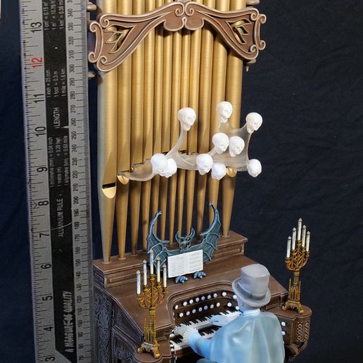 Measurement-16.5.jpg Organ Player Victor Geist, Haunted Mansion, Disneyland (Anaheim Version) 16.5 inches, 42 cm tall