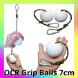 11.png hanging holds 7cm/2,7" balls - armlifting rock climbing OCR holds - file for 3D printing obstacle ninja warrior run ball