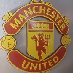 Man-Untd.jpg Manchester United Wall Logo - Keyhole for Screw Mount
