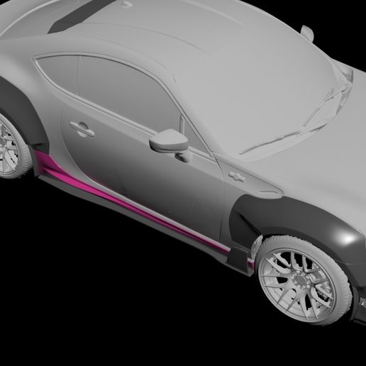 Toyota GT86 side skirts (2014) 1/1 3D model
