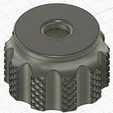 E3v2_NylockTensionerKnob_bottom.jpg Knurled Ender 3 V2 Nylock Belt Tensioner Knob