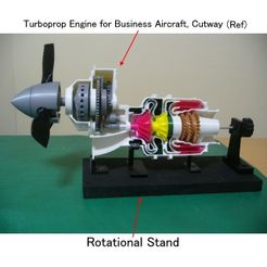 Rotation-Stand01.jpg Free STL file Rotational Stand for Turboprop Engine Cutaway・3D printer model to download, konchan77