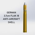 German_37mmFlak18_0.jpg WW2 German 3.7cm Flak 18 Anti-Aircraft Shell