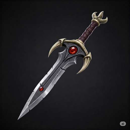Kasaka's Venom Fang Dagger from Solo Leveling 3D model