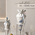 schultuete.png Personalisierbare Mini Schultüte ABC mit Ständer STL & Bambu Studio 3MF | Einschulung Geschenk | Schulkind