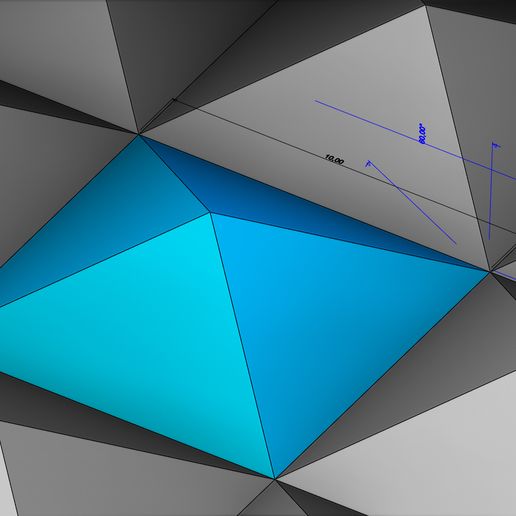3D-P1-06.JPG Geometrical Square Diamond pattern panel 3D print model