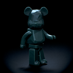 Untitled_Viewport_019.png Fichier OBJ Bearbrick Articulé Low poly faceted Articulé・Modèle pour imprimante 3D à télécharger