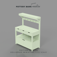 Miniature-Furniture,-Julia-Berolzheimer-Potting-Station,-Pottery-Barn-2.png Potting Station, Miniature Potting Bench, Miniature Potting Table, Mini Pottery Barn-inspired Furniture for 1:12 Dollhouse,