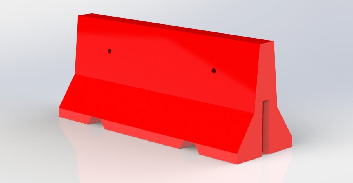 Download Stl File Rc 1:10 Jersey Barrier Road Block • Template To 3d 