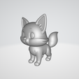7.png Fox , Cute Chibi Fox, Fox 3d Model , Figurine, Christmas