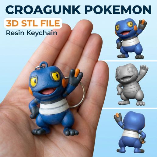CROAGUNK 3D PRINTABLE STL FILE RESIN KEYCHAIN