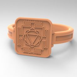 02Preview-02 -Mahavidya Tara Yantra Meditation Mandala Symbol.jpg STL-Datei Chakra 2 Tara Mahavidya Yantra Meditation Symbol Schmuck Ring・3D-Druck-Idee zum Herunterladen
