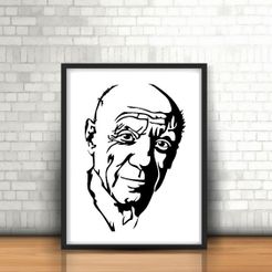 29.Picasso.jpg STL-Datei Picasso Wall Sculpture 2D・3D-Drucker-Vorlage zum herunterladen