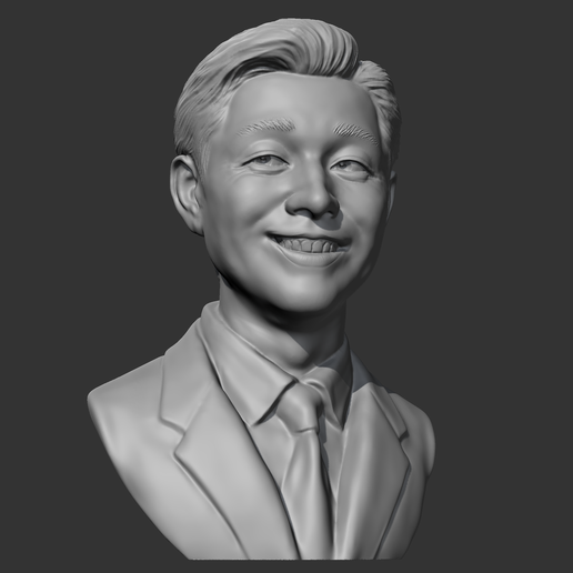 Salesman bust 3D print model 3D model