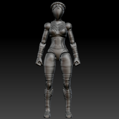Frente.png OBJ file Atomic Heart Robot Sisters Action figure・3D print model to download