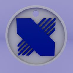 01.jpg Fichier OBJ Porte-clés avec logo DRX・Design pour impression 3D à télécharger