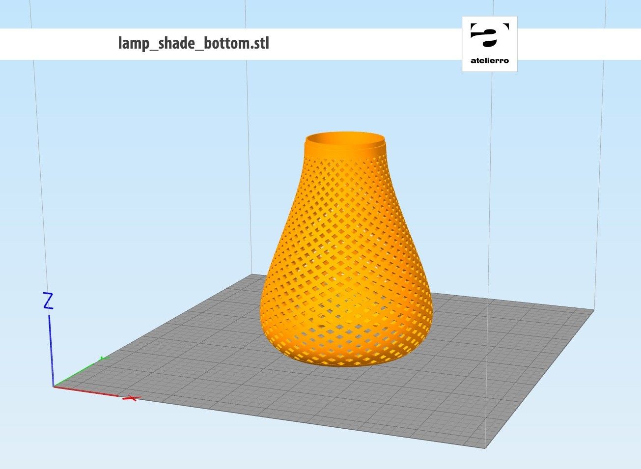 simplify3D_bottom_shade.jpg 3D file Spiral pattern lampshade・Model to download and 3D print, atelierro
