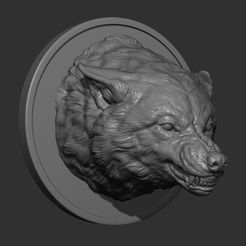 13.jpg Download OBJ file Wolf grin roar head • 3D printable model, guninnik81