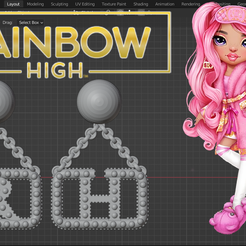 ee a oad Een CeCe Cece D STL-Datei Rainbow High Brianna Dulce Ohrringe・Design für 3D-Drucker zum herunterladen, DemonessKneesocks