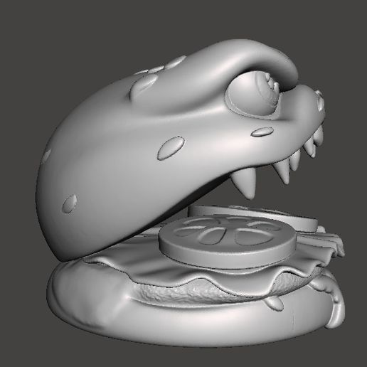 burgermimicmonster5.jpg BURGER MIMIC MONSTER FIGURE MODEL SCULPTURE STATUE ORNAMENT