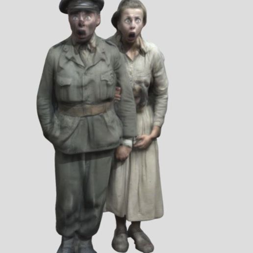 WW2 Scared civilians