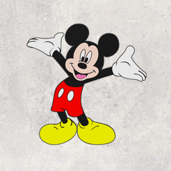PhotoRoom-20230529_230005.png 3MF-Datei 2D-Kunst - Mickey Mouse・Design für 3D-Drucker zum herunterladen