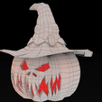 Pumpkin02_Wire_1920x1080_0003.png Halloween Pumpkin Low-poly 3D model