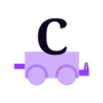 Letter C Train 2.0.stl ABC Alphabet Train