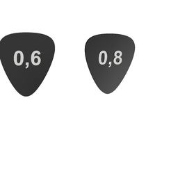 Plektrum-v1.png Archivo STL Plectro, púa 0,6 + 0,8・Design para impresora 3D para descargar