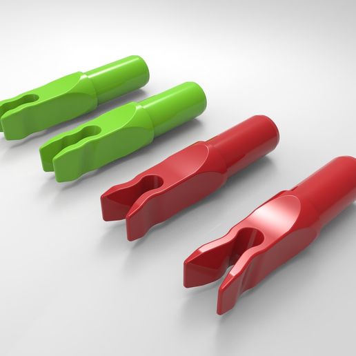 4 Arrow Nock Types - 3D model önizlemesi