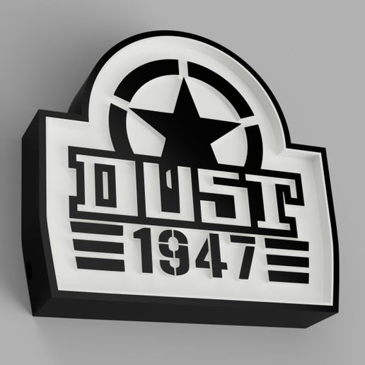 LED LAMP - DUST 1947 GAME LOGO 3D model