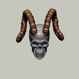 horny2.jpg Skull with Ibex goat horns
