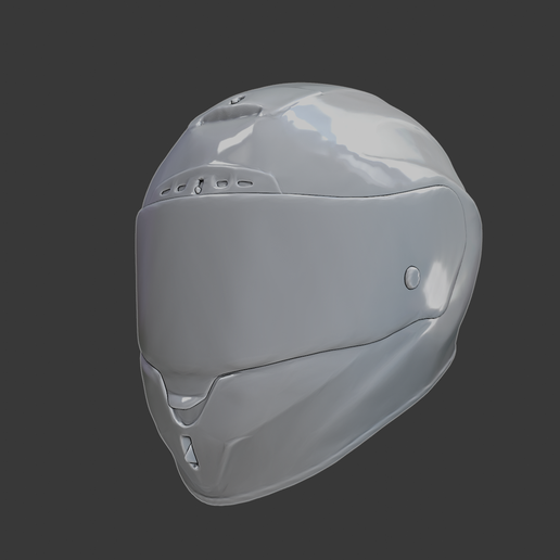 Motorcycle Helmet  Full Coverage Helmet STL (Cosplay / Prop) STL File  for 3D printingCults