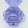 lilac-geometric-purse-open.jpg Geometric Purse with Built-in Cardholder