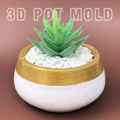 - esa glt Ng St , ee <n ON aaa = Selle xo STL file Concrete Modern Planter mold・3D print design to download