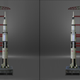 5.png Nasa Saturn V Rocket and Launch Pad Apollo 3D model, file STL OBJ for 3D Printer