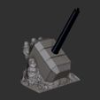 03_mjolnir_zbrush.jpg STL file Pen Holder Mjolnir (Wacom Huion)・Model to download and 3D print