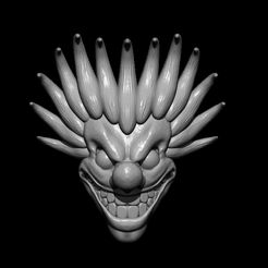 mascara joker 2.jpg Free STL file Decorative clown mask Terror・3D printable design to download