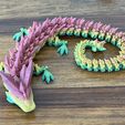 Хрустальный дракон, артикулирующее животное Flexi Wiggle Pet, печать на месте, фантазия, merghanisalih
