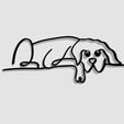 Shapr-Image-2024-05-15-191036.png Dog Wall Art Decor, Dog single line continuous drawing, dog sleeping, home wall art decoration