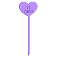 934 Corazón te amo.stl topper per cupcake per la festa del papà