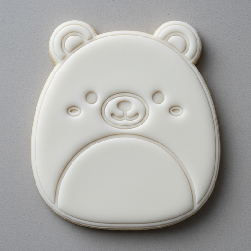 Bear Squish Cookie Cutter 3D model