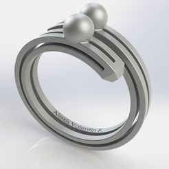 bague_perl_e.JPG STL file beaded ring T51・3D printable design to download