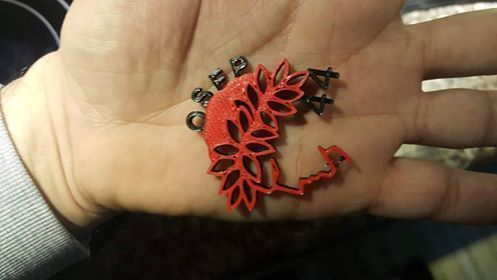 OSFP keychain - 3D model önizlemesi