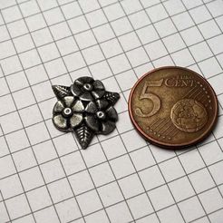 DSC07390.jpg Fichier STL gratuit Badge Myosotis・Objet imprimable en 3D à télécharger