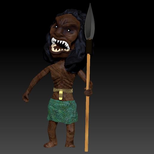 Zuni fetish warrior doll 3D model