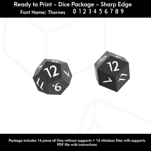 4.jpg Dice Masters - Druckfertig - 16-teiliges Set - Vorgestützte STL-Dateien für den 3D-Druck - mit unserer exklusiven Thornes-Schrift
