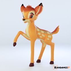BambiFanart_Render.jpg Archivo 3D Bambi (Fanart)・Modelo para descargar e imprimir en 3D