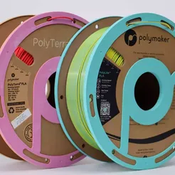 polyterra-regular-spool.webp 3D file Polymaker Cardboard Spool Adapter・Model to download and 3D print